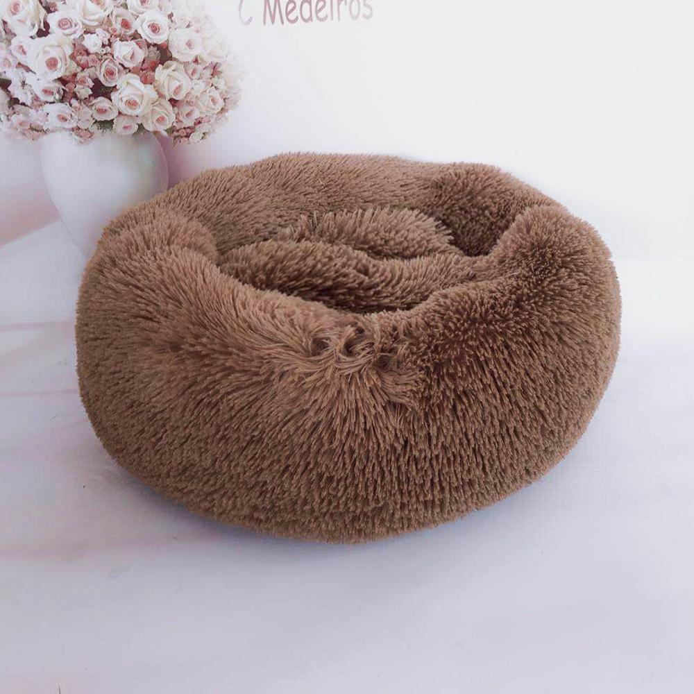 Faux Fur Round Dog Bed