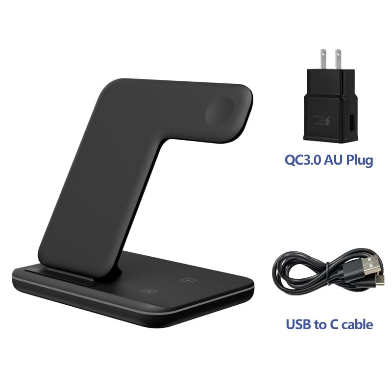 3 in 1 Wireless Charging Stand For Apple Watch 6 For iPhone 12 Pro 13 11 X XR Airpods Pro 15W Qi Fast Wireless Chargers Station