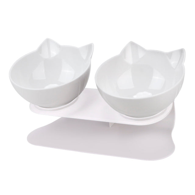 Non-Slip Pet Bowls For Cats Food Cat Water Bowl Double Cat Bowl Dog Bowl Pet Feeding Cat Dogs Feeder Protection Cervical