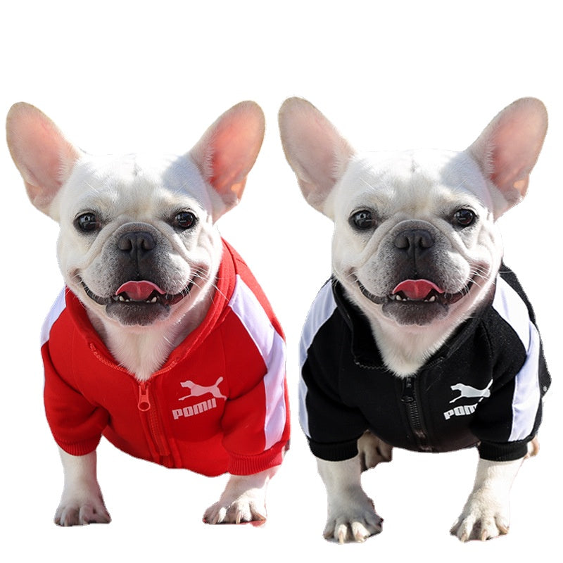 Designer Winter Pet Dog Sweatshirt Clothes for Small Medium Dogs,Warm Fleece Zipper Dog Jacket,Chihuahua French Bulldog Jacket