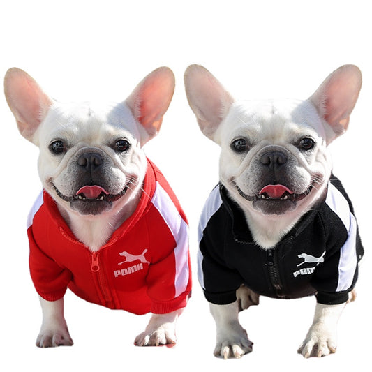 Designer Winter Pet Dog Sweatshirt Clothes for Small Medium Dogs,Warm Fleece Zipper Dog Jacket,Chihuahua French Bulldog Jacket